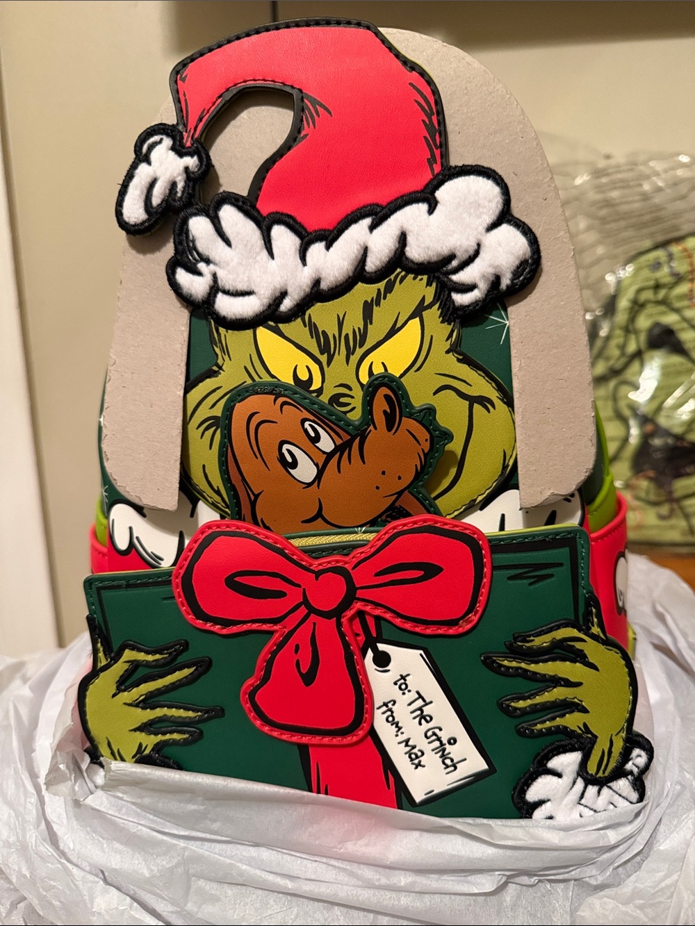 Loungefly The Grinch Holiday Backpack - Green & Red